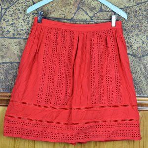 Solitaire Red Eyelet Skirt